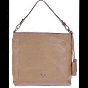 Tosca Blu leather hobo shoulder bag w/ tassels